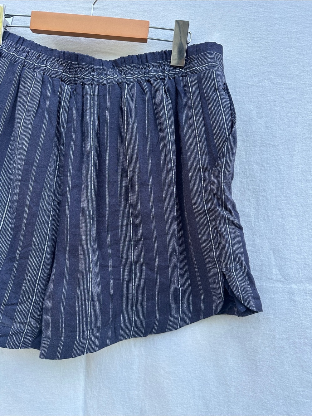 Gentle Fawn Hudson Striped Navy Tie-Waist Women’s Shorts - Picture 7 of 10